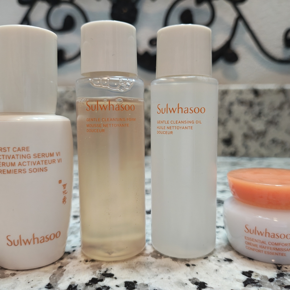 Sulwhasoo Skincare Set with White and Orange Details